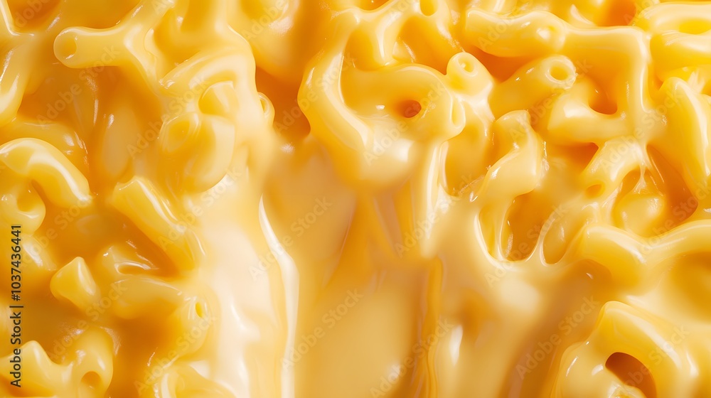 Close-up of creamy macaroni and cheese, a classic comfort food. Close-up of creamy macaroni and cheese, a classic comfort food.