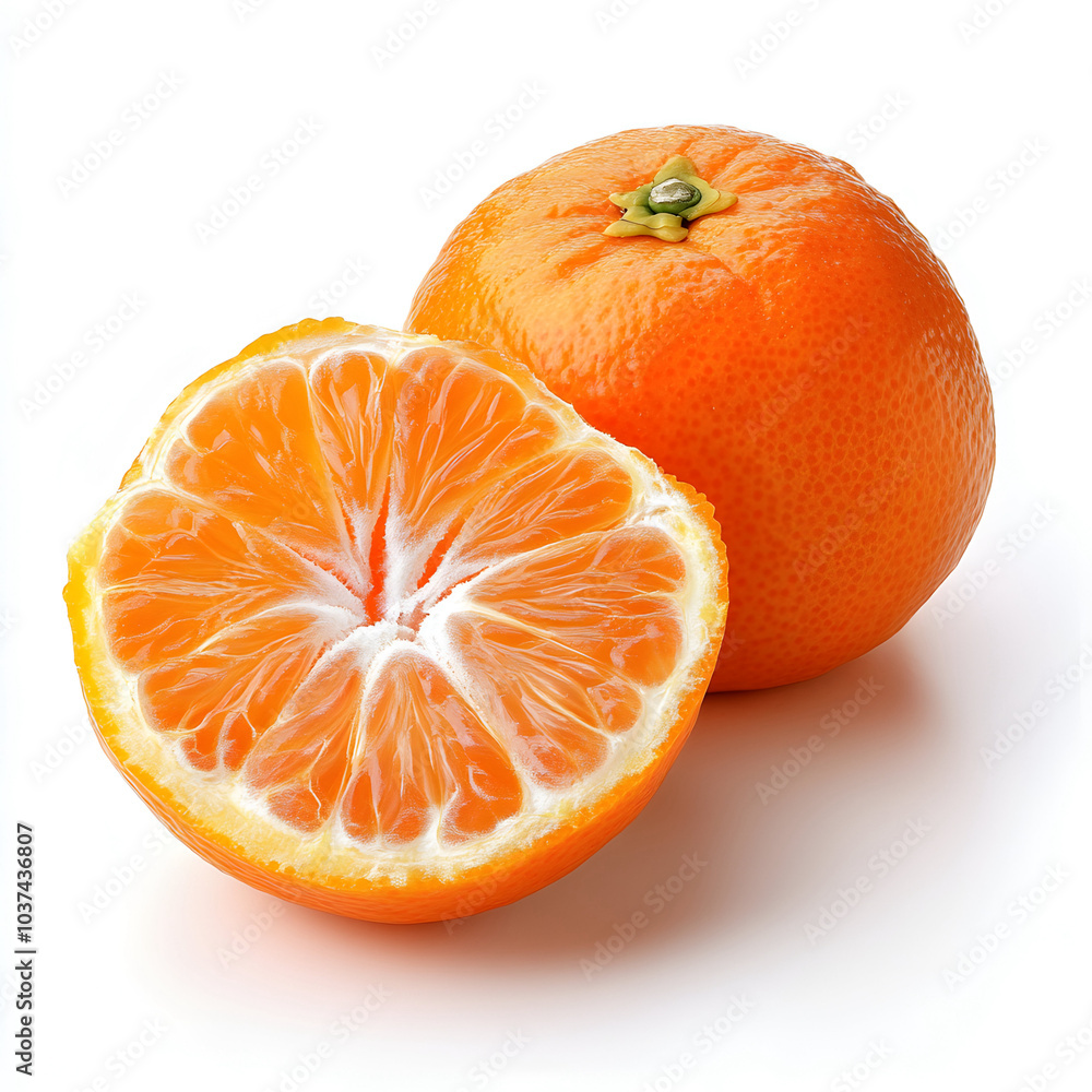 Clementines isolated on white background Clementines isolated on white background