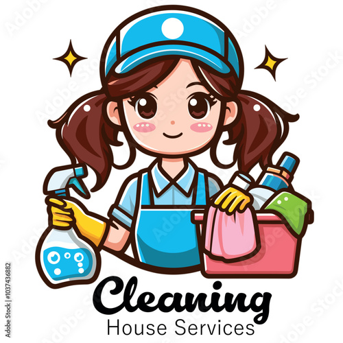 Anime-Cleaning Houses Services- Trademark