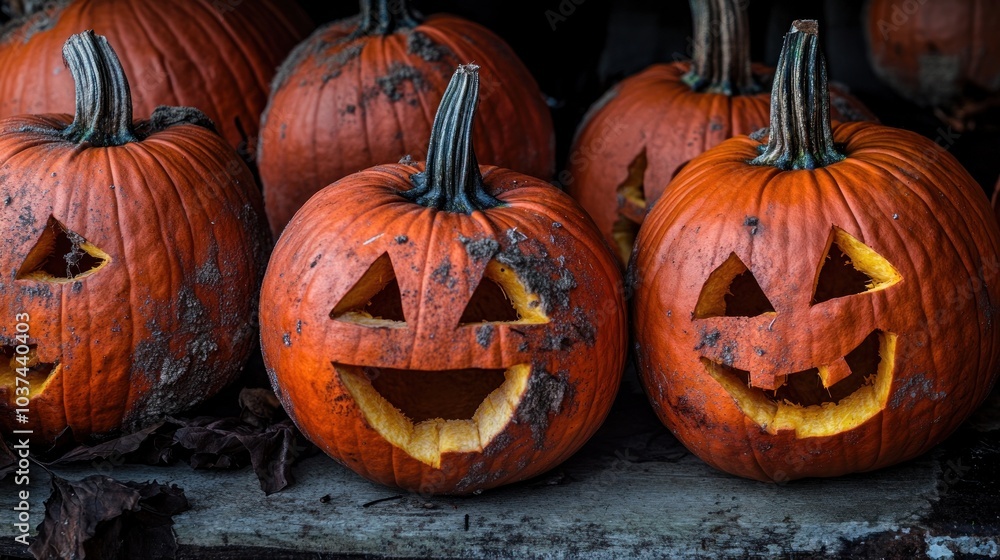 Smiling Jack-O'-Lanterns Smiling Jack-O'-Lanterns