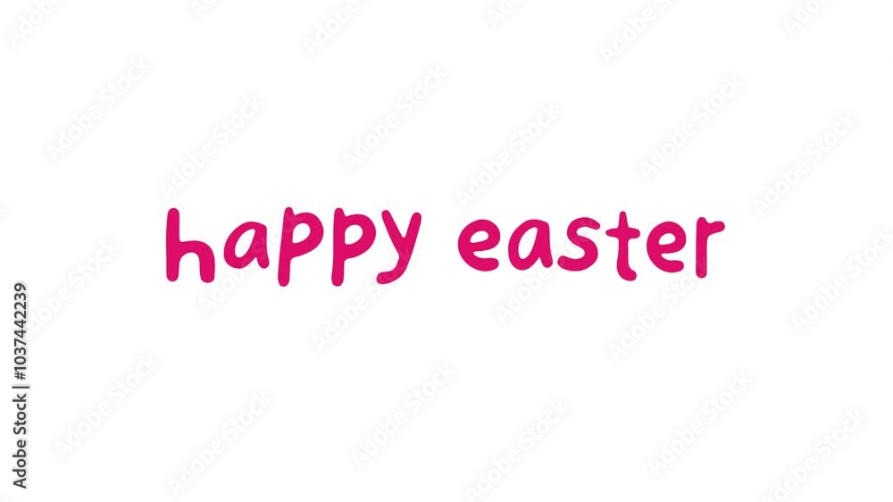Happy Easter text on white background Happy Easter text on white background