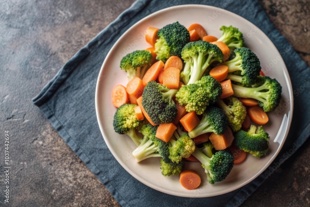Boiled broccoli with carrots Boiled broccoli with carrots