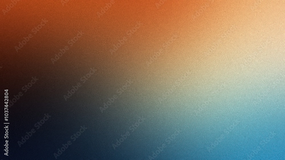 Obraz premium orange blue grainy gradient background, smooth abstract noise texture banner poster backdrop design