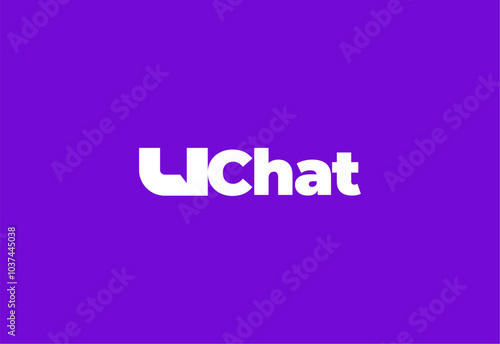 Logo U chat, Letter U and talk concept