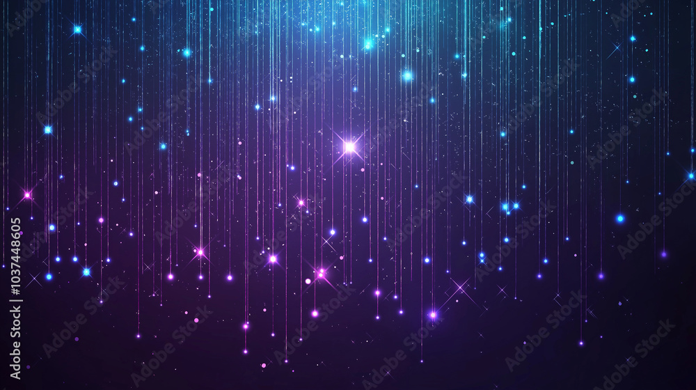 bstract Blue Glowing Network with Dots and Lines on a Dark Purple Space Background - Perfect for Technology Video Presentations or Business Backdrops bstract Blue Glowing Network with Dots and Lines on a Dark Purple Space Background - Perfect for Technology Video Presentations or Business Backdrops