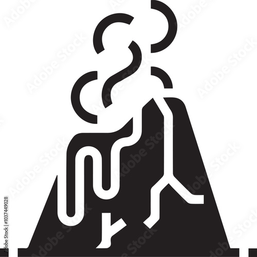 Mountain icon symbol vector image illustration