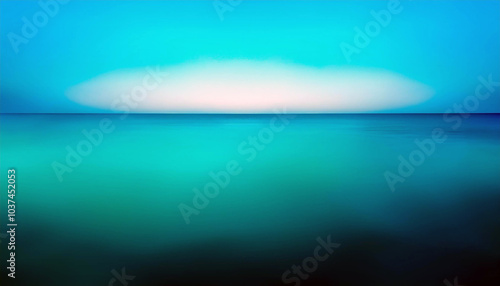 Serene ocean vista: A breathtaking expanse of turquoise waters meeting a soft, pastel sky at the horizon.  The tranquil scene evokes feelings of peace and serenity, a perfect escape from daily life.   photo