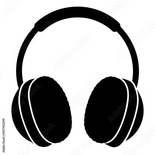 Ear Muffs silhouette vector on white background