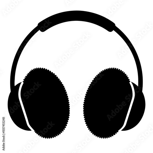 Ear Muffs silhouette vector on white background