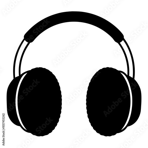 Ear Muffs silhouette vector on white background