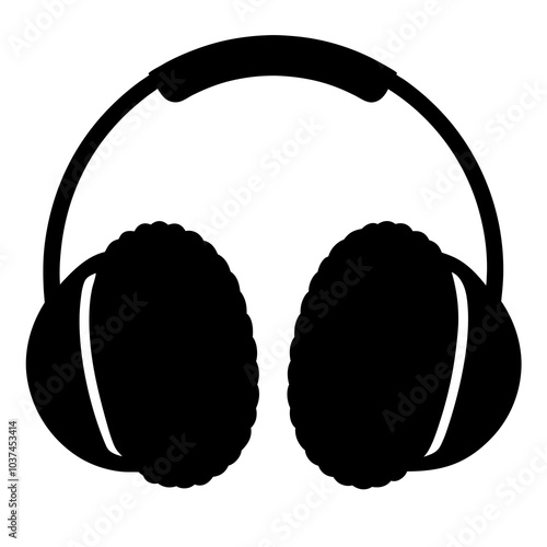 Ear Muffs silhouette vector on white background