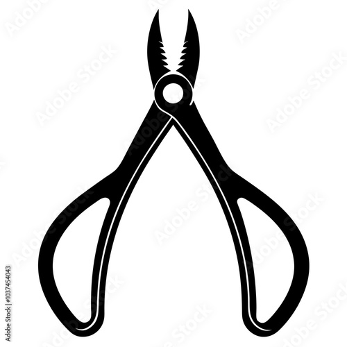 Dental Forceps Vector Silhouette