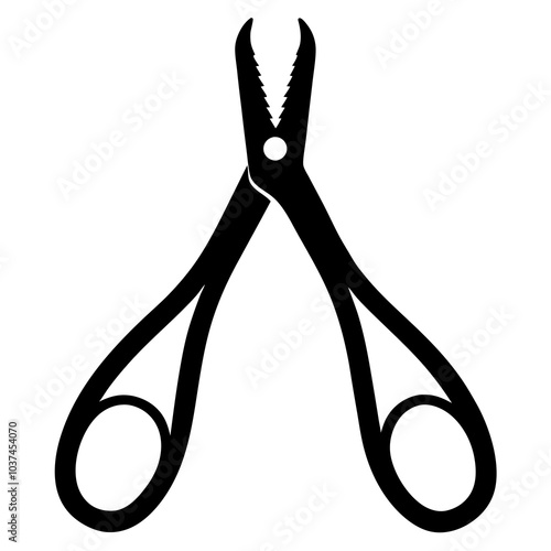 Dental Forceps Vector Silhouette