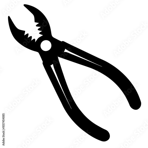 Dental Forceps Vector Silhouette