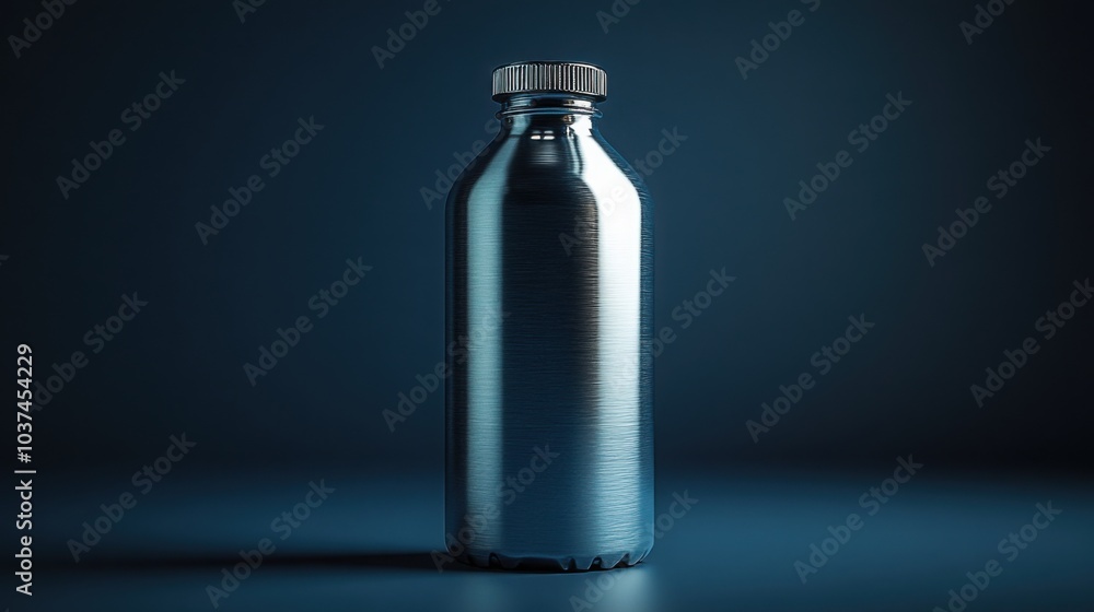 High-Quality Mockup of a Blank Metal Bottle on Isolated White Background for Product Showcase and Design Presentations in Marketing and Advertising High-Quality Mockup of a Blank Metal Bottle on Isolated White Background for Product Showcase and Design Presentations in Marketing and Advertising