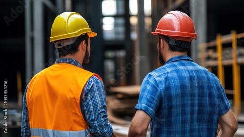 Construction Workers Observing a Site Demonstration