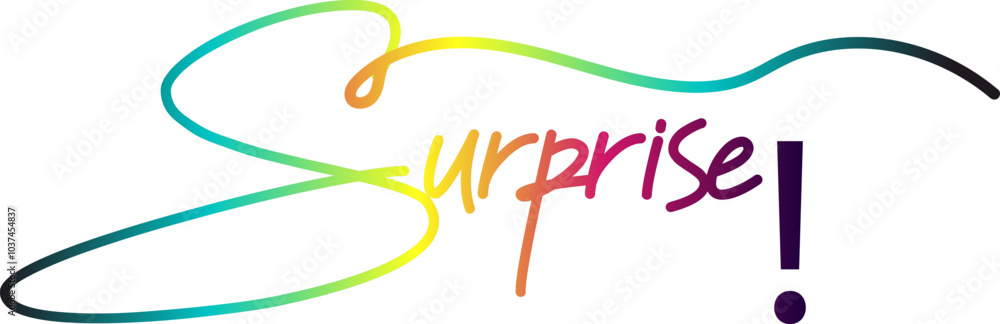 Surprise! text, gradient color text, Surprise! Surprise! text, gradient color text, Surprise!