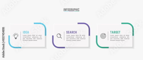 Timeline infographic template design. 3-4-5 options or steps business infographic template design. Can be used for process diagram, presentations, workflow layout, flow chart, steps, banner.