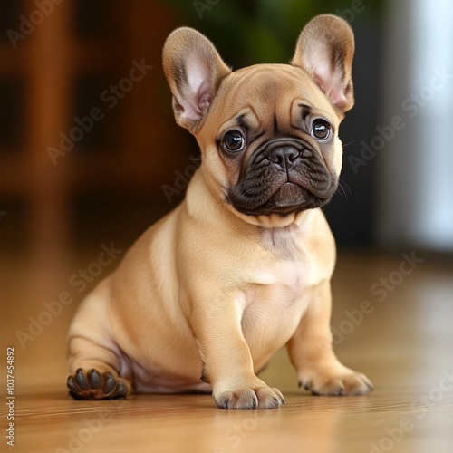 A detailed, cute French Bul...