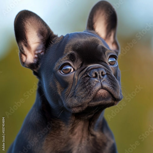 A detailed, cute French Bul...