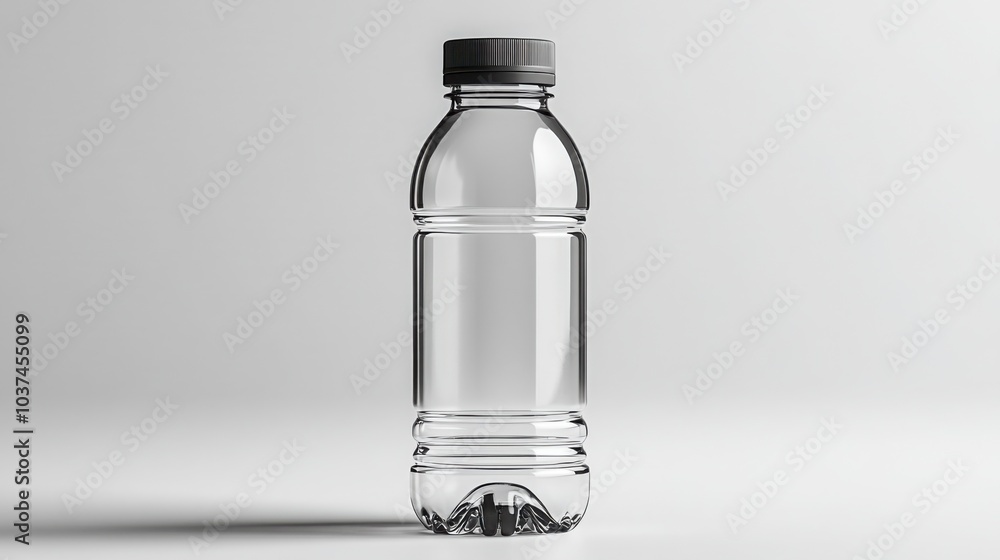 Clear Blank Water Bottle Mockup on Isolated Background for Branding and Product Design Use Clear Blank Water Bottle Mockup on Isolated Background for Branding and Product Design Use