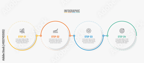 Timeline infographic template design. 3-4-5 options or steps business infographic template design. Can be used for process diagram, presentations, workflow layout, flow chart, steps, banner.