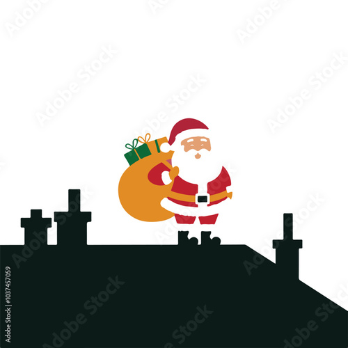 Christmas theme with Santa and elf