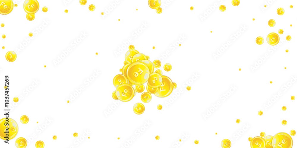 Ferritin round droplets scattered randomly. Ferritin round droplets scattered randomly.