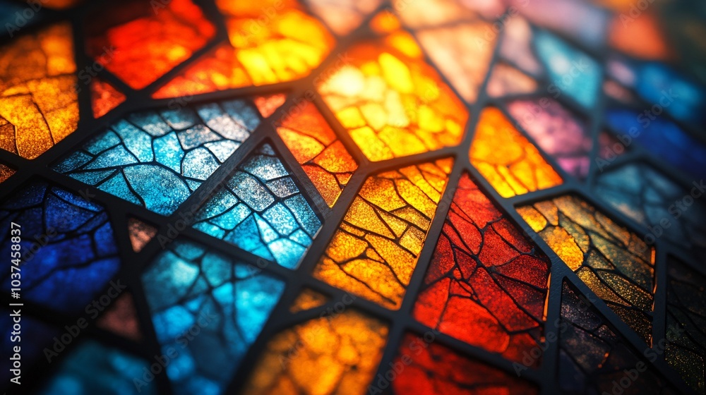 Pattern of stained glass panel Pattern of stained glass panel