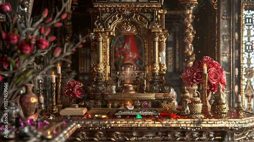 Enchanted jewels and historic relics within a secret shrine