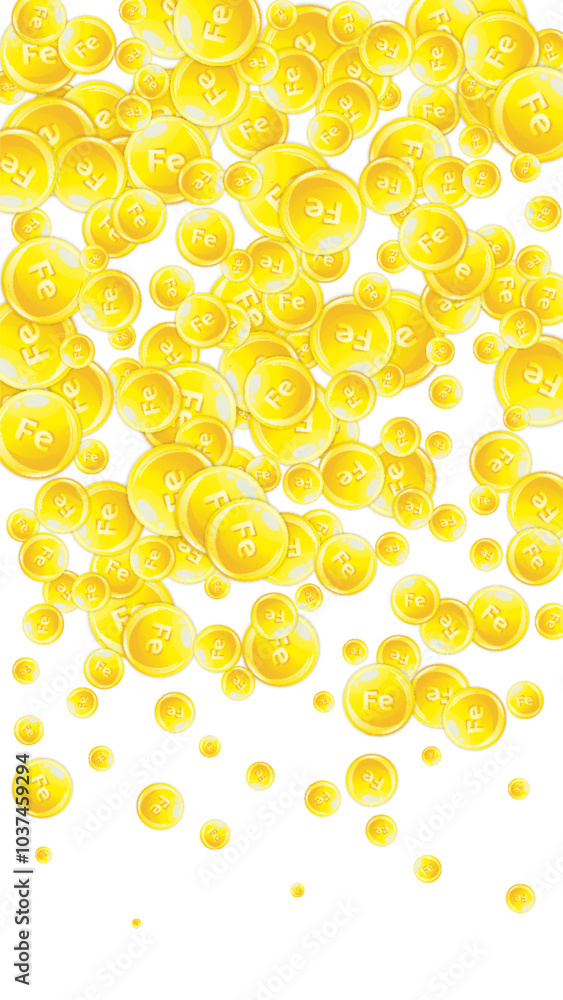 Ferritin round droplets scattered randomly. Ferritin round droplets scattered randomly.