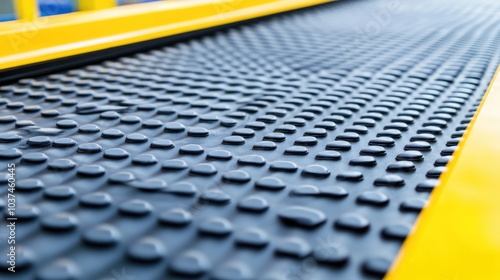 Wallpaper Mural Close-Up of a Textured Industrial Surface in Yellow and Blue Environment Torontodigital.ca