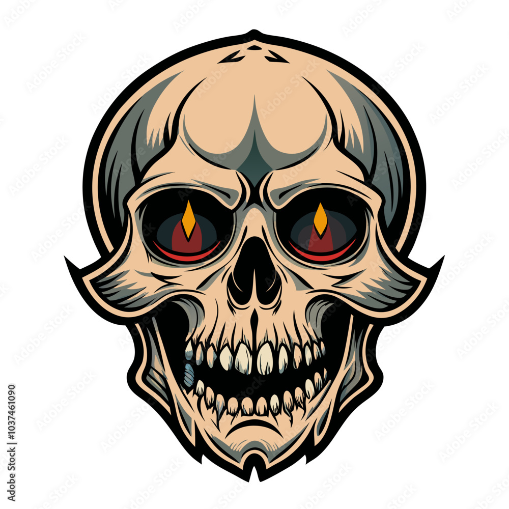 Fototapeta premium Skull Illustrations Design for Outdoor t-shirt Design