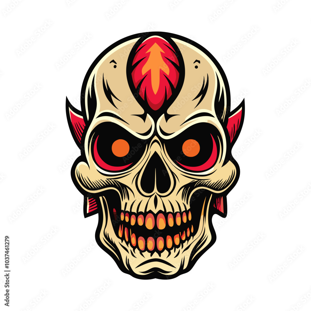 Fototapeta premium Skull Illustrations Design for Outdoor t-shirt Design