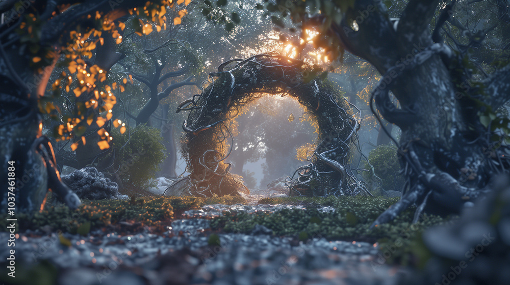 Fototapeta premium Mystical Portal: A Gateway to an Enchanted Realm
