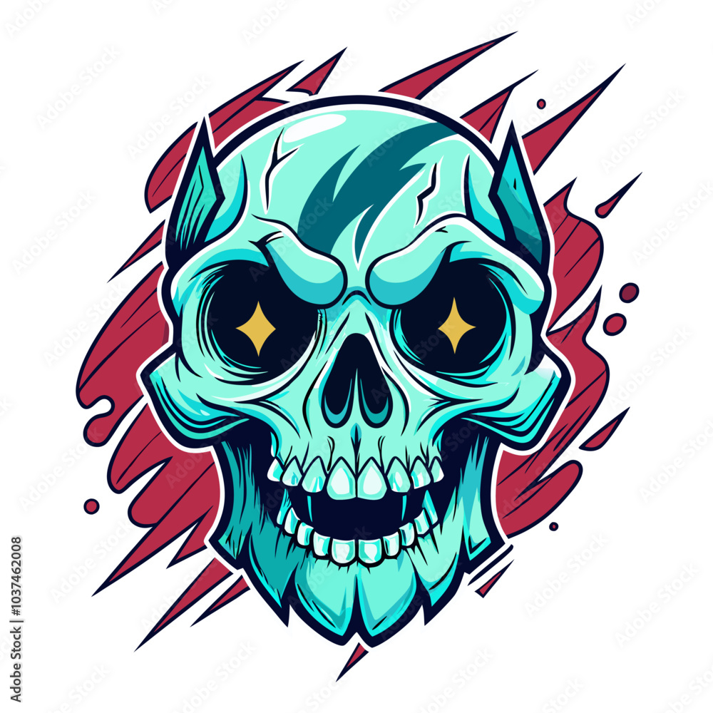 Fototapeta premium Skull Illustrations Design for Outdoor t-shirt Design