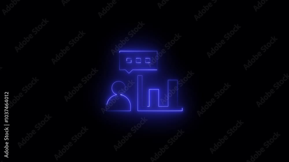 Glowing neon line Strategic Consulting animated icon isolated on black background. HD Video motion graphic animation Glowing neon line Strategic Consulting animated icon isolated on black background. HD Video motion graphic animation