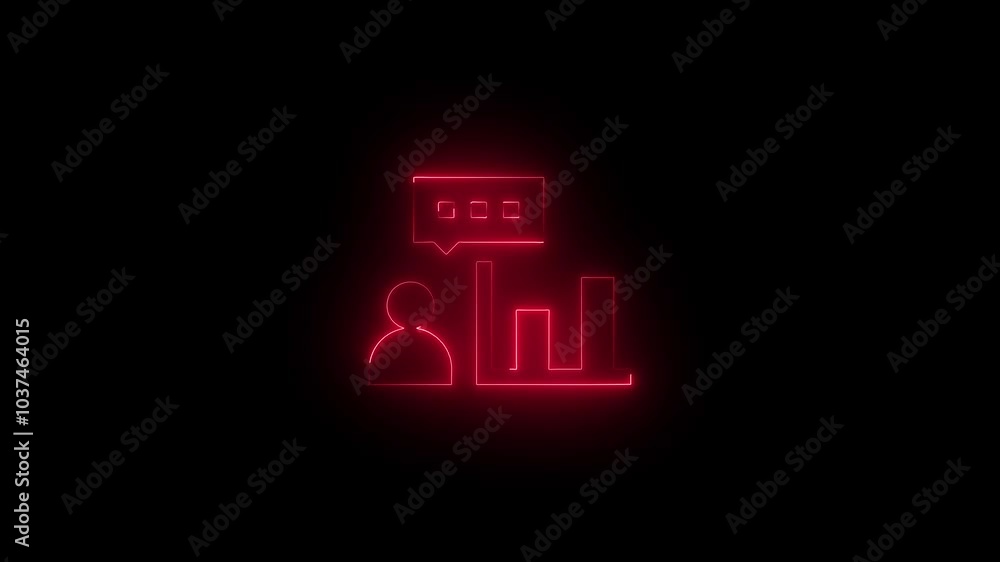 Glowing neon line Strategic Consulting animated icon isolated on black background. HD Video motion graphic animation Glowing neon line Strategic Consulting animated icon isolated on black background. HD Video motion graphic animation