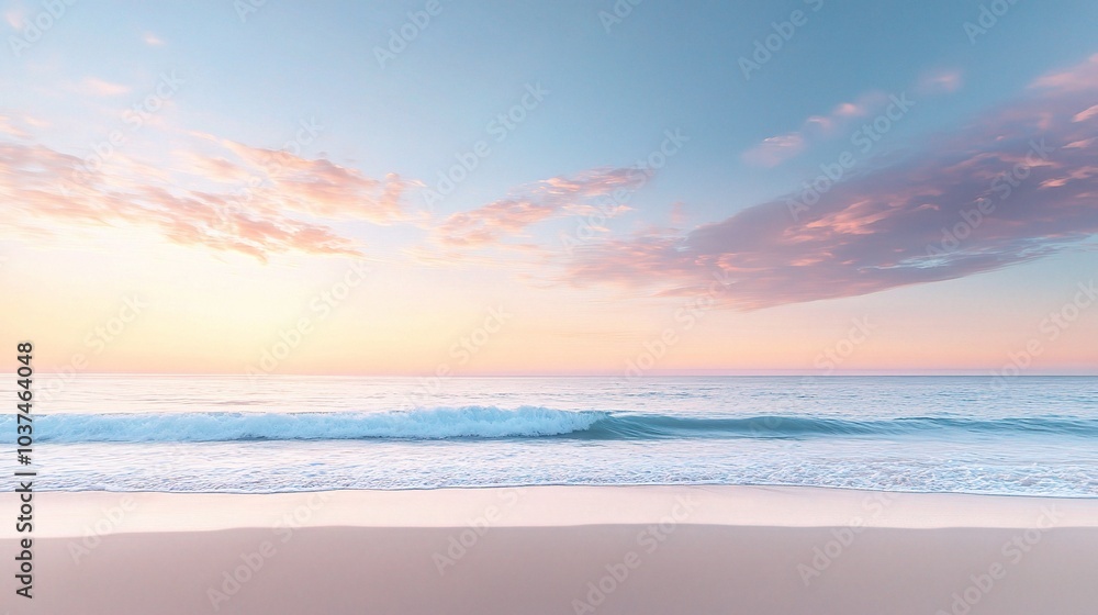 Serene Sunrise Over Calm Ocean Waves Serene Sunrise Over Calm Ocean Waves