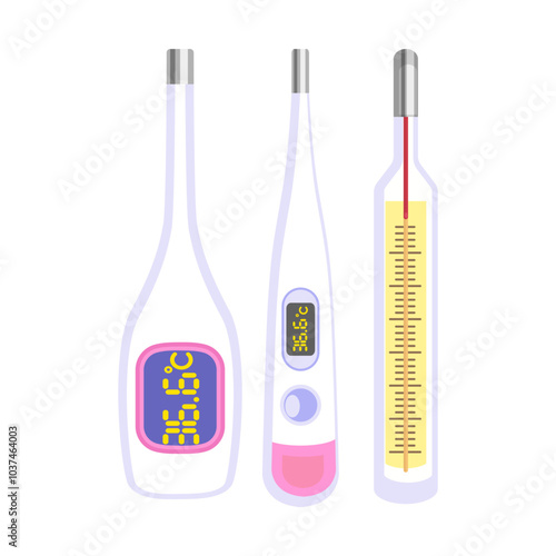 Electronic modern thermometer with screen for displaying body temperature