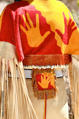  Santa Fe, New Mexico. USA. Native American regalia. photo