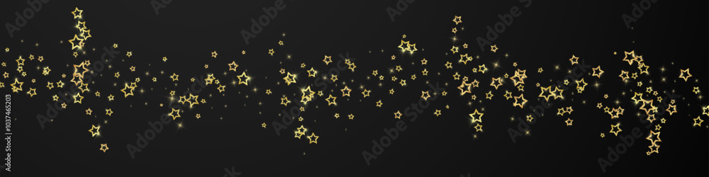 Gold sparkling star confetti. Gold sparkling star confetti.