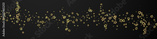 Gold sparkling star confetti.