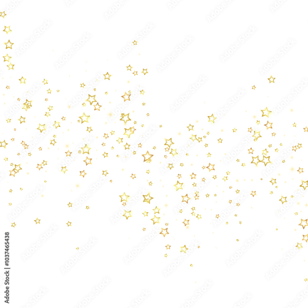 Gold sparkling star confetti. Gold sparkling star confetti.