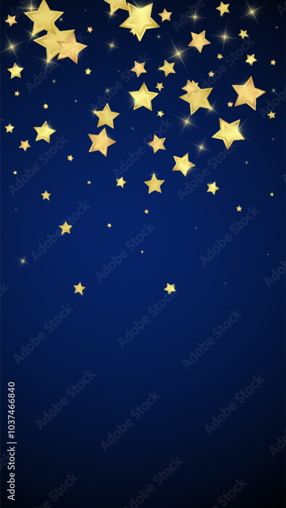 Fototapeta premium Magic stars vector overlay. Gold stars scattered