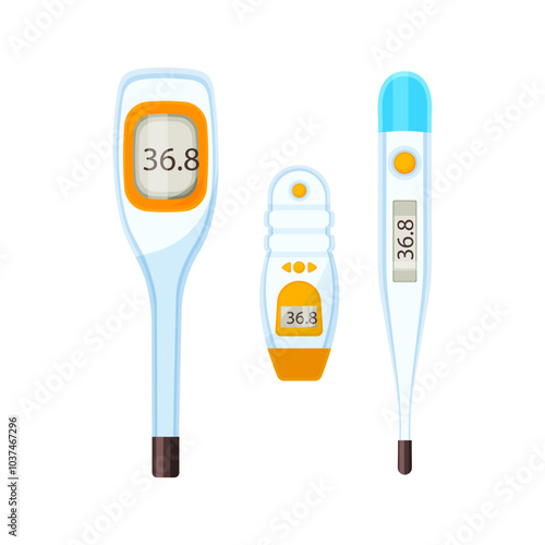 Electronic modern thermometer with screen for displaying body temperature