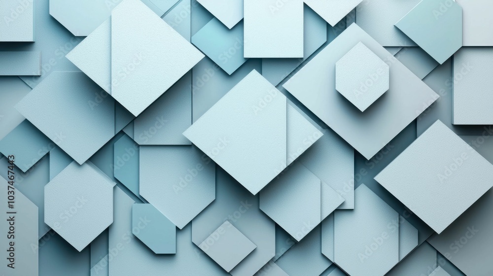 An abstract composition featuring an array of textured geometric shapes in soft blue tones, creating a modern background design. An abstract composition featuring an array of textured geometric shapes in soft blue tones, creating a modern background design.
