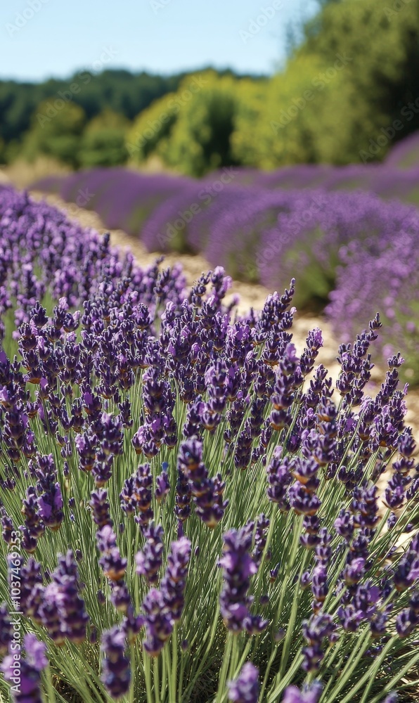 Obraz premium Close-up view of lavender field.