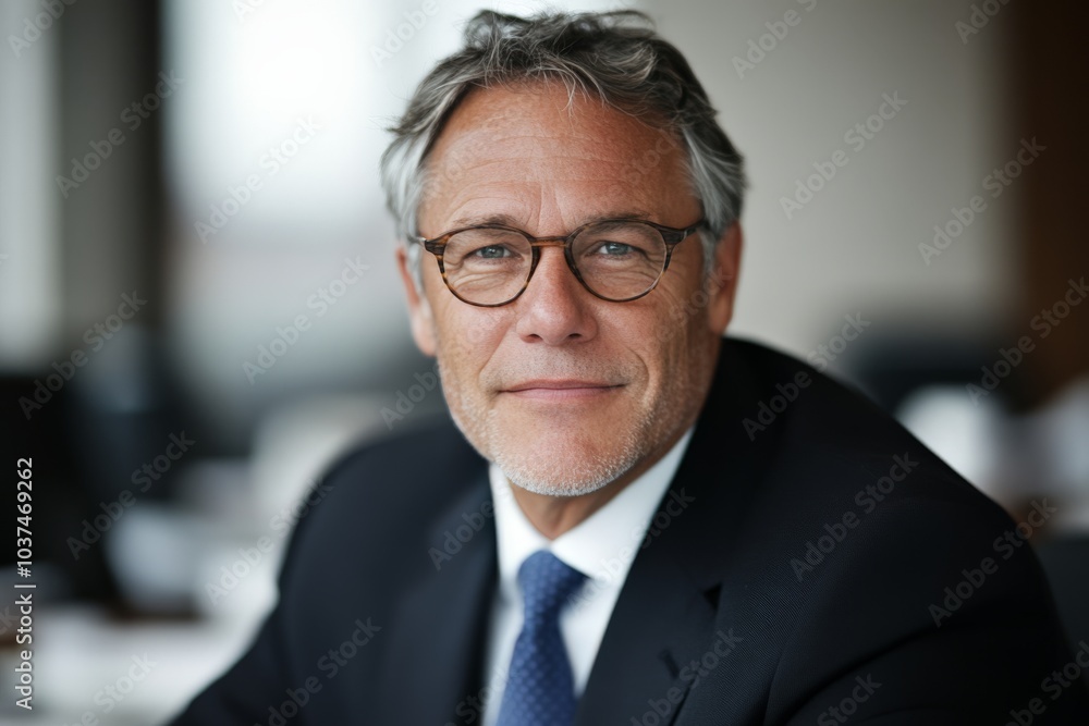 A confident mature man with glasses and a distinguished appearance, dressed in a formal suit, embodying professionalism and wisdom in an office setting. A confident mature man with glasses and a distinguished appearance, dressed in a formal suit, embodying professionalism and wisdom in an office setting.