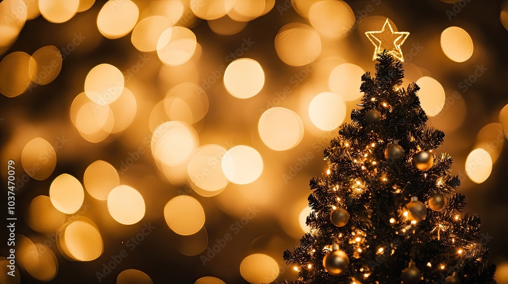 Defocused Christmas tree. Defocused Christmas tree.